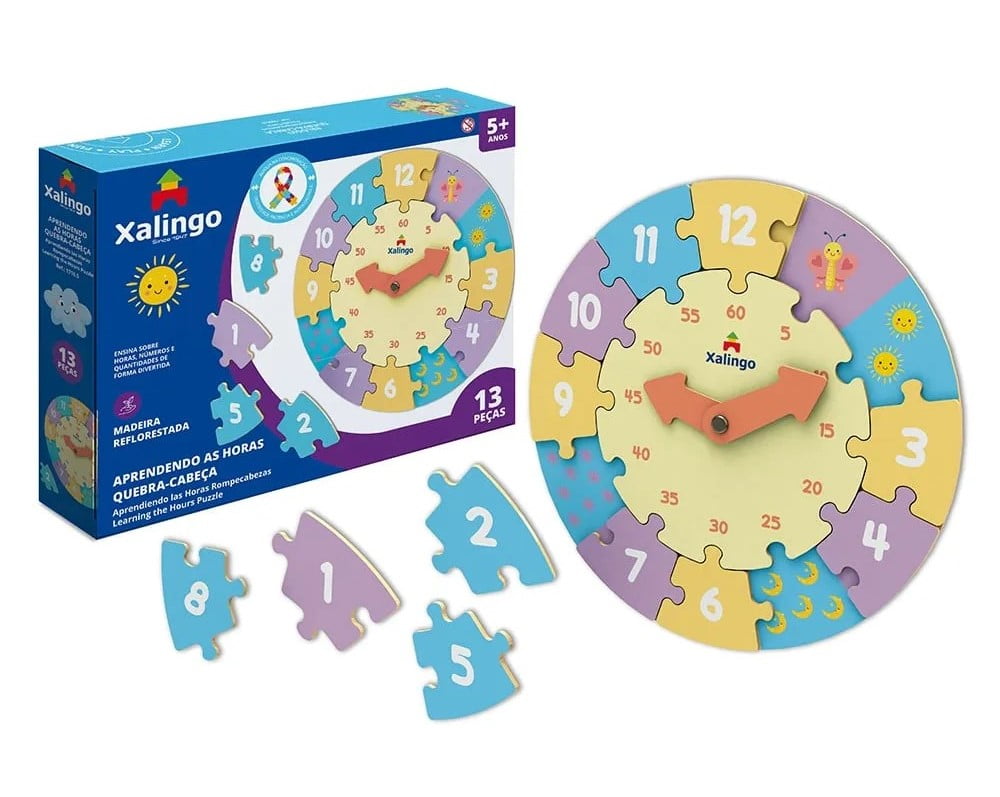 Quebra-Cabeça Relógio Aprendendo as Horas