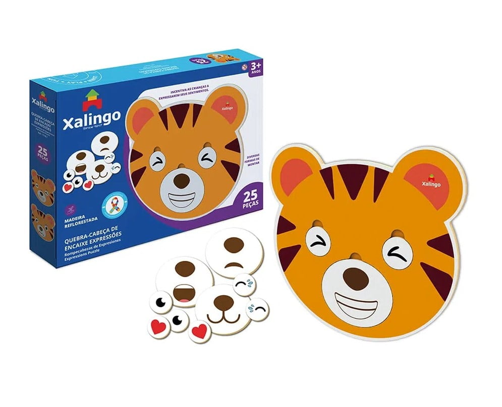 Quebra-Cabeça de Encaixe Expressões