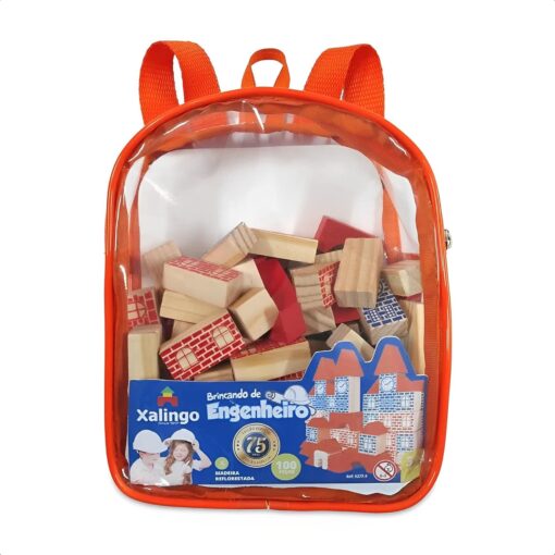 Brincando de Engenheiro Minha Mochilinha 100 peças