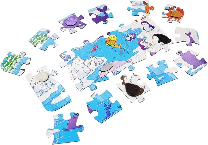 Quebra-Cabeça Tátil Animais da Neve - Imagem 2