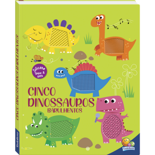 Esconde Esconde Animado com 5 Dinossauros Barulhentos - Toque e Sinta