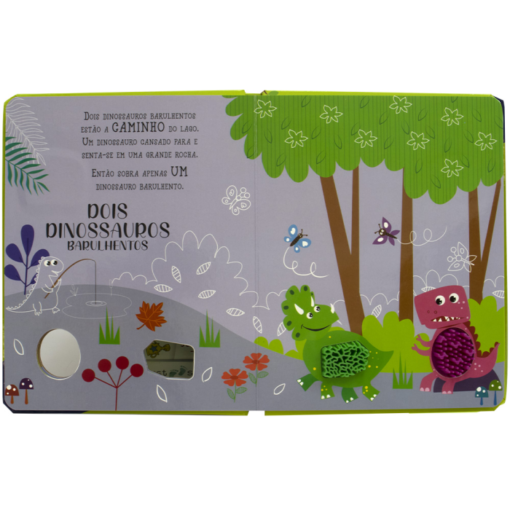 Esconde Esconde Animado com 5 Dinossauros Barulhentos - Toque e Sinta - Imagem 2