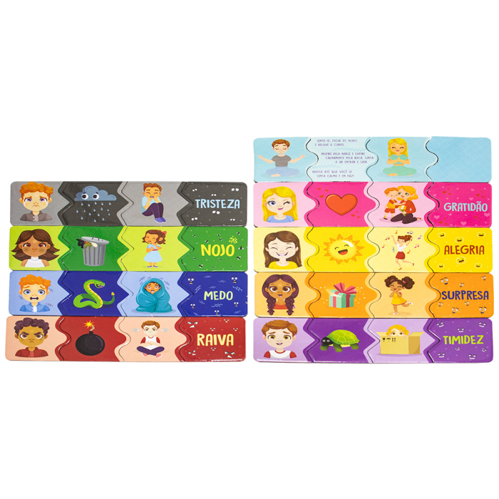 Livro com Quebra-Cabeça de Assimilação - Emoções - Imagem 7