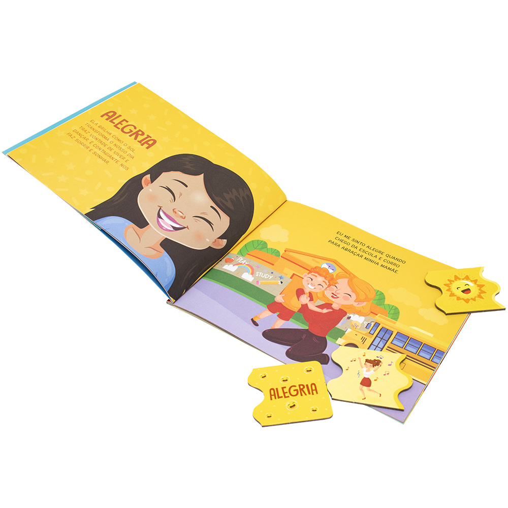 Livro com Quebra-Cabeça de Assimilação - Emoções - Imagem 6