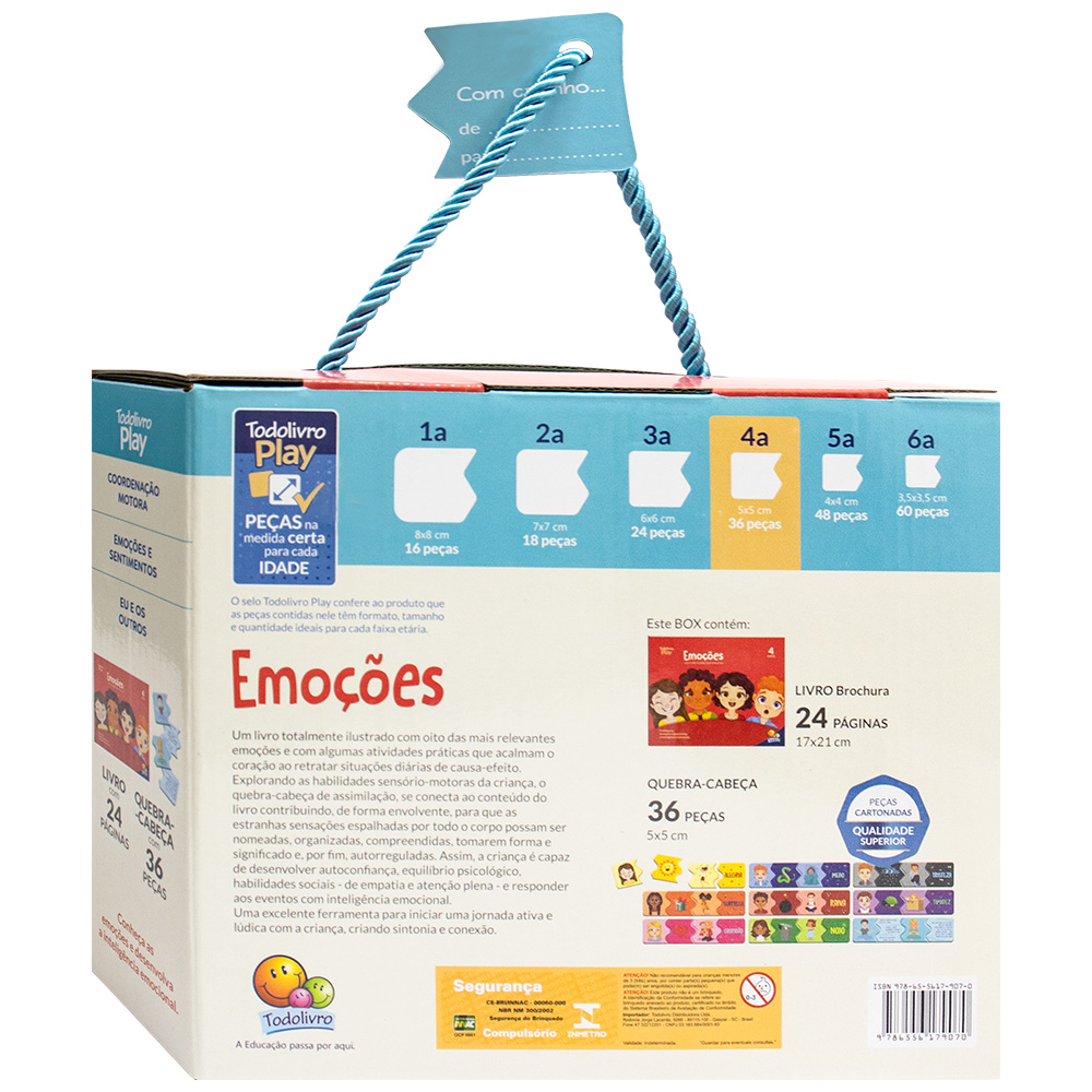 Livro com Quebra-Cabeça de Assimilação - Emoções - Imagem 4