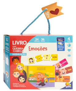 Livro com Quebra-Cabeça de Assimilação - Emoções