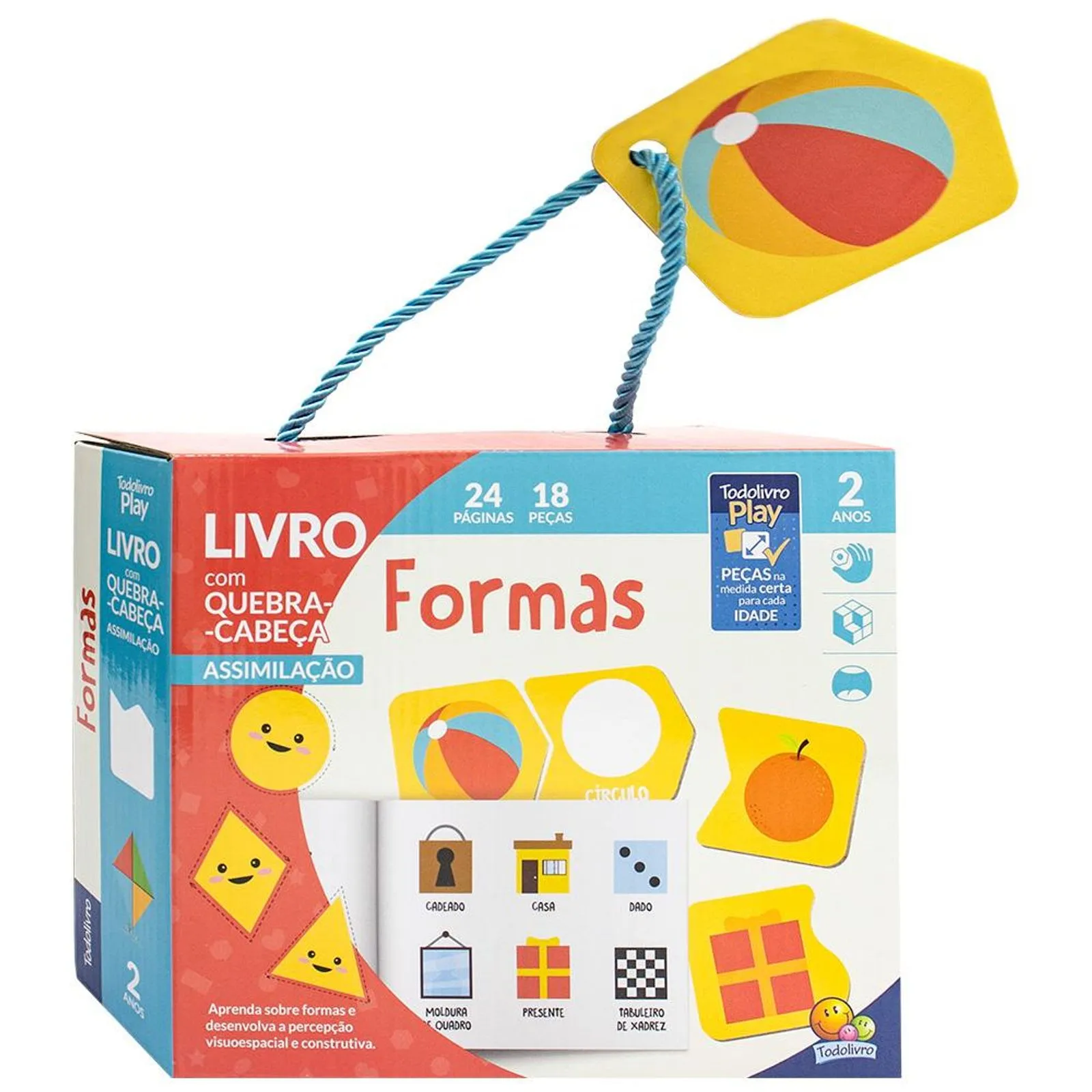 Livro com Quebra-Cabeça de Assimilação - Formas