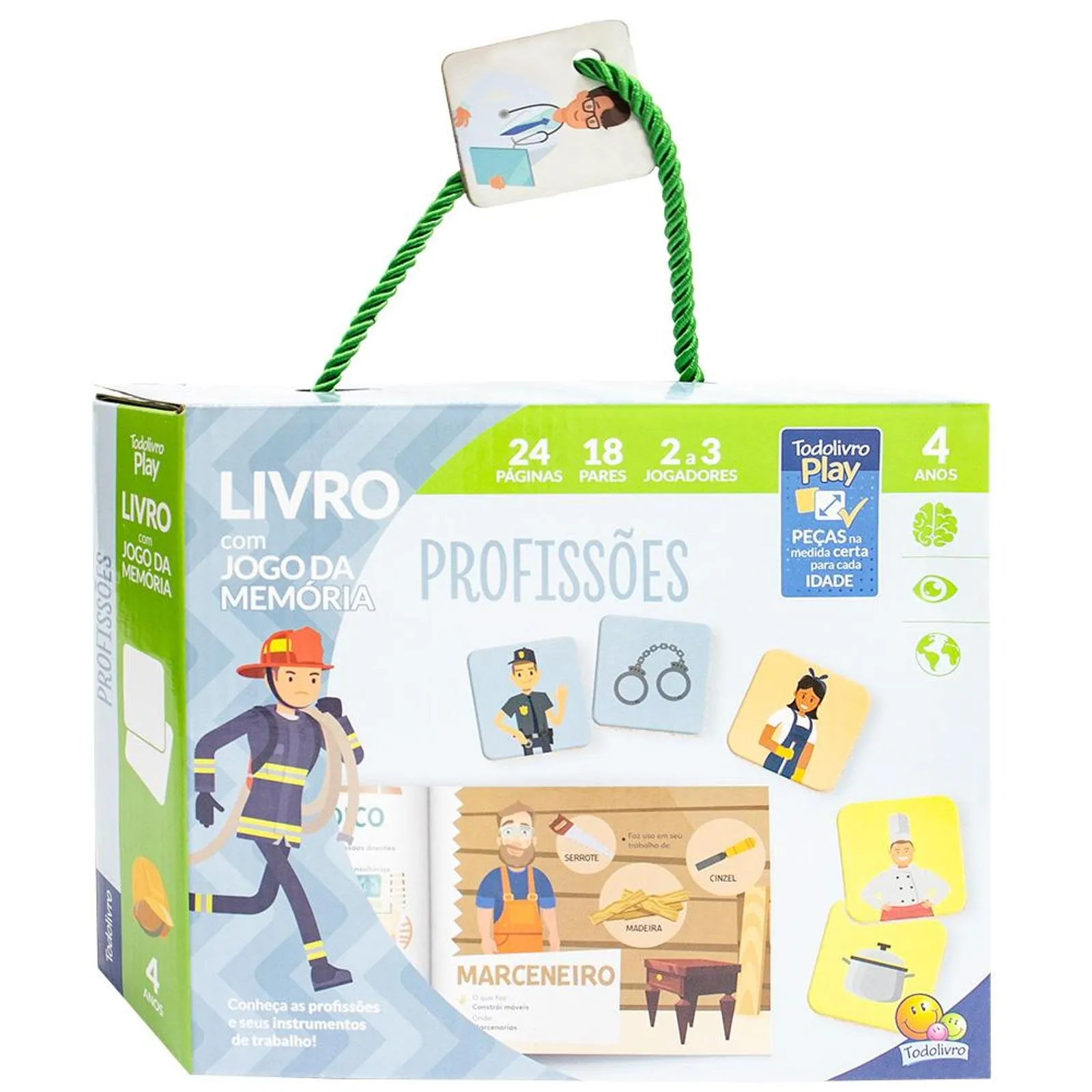 Livro com Jogo da Memória - Profissões