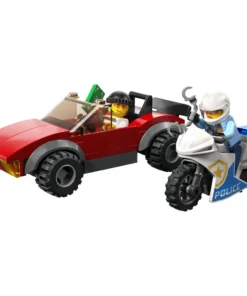 Perseguição de Carro com Moto da Polícia Lego City