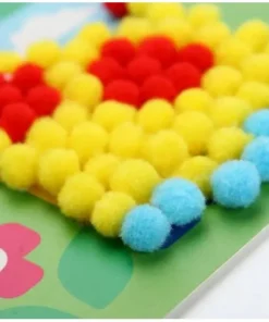 Pintura de Quadro com Pom Pom