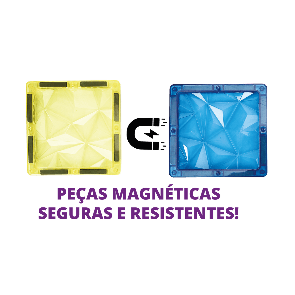 Brincando de Engenheiro Magnético 24 Peças - Imagem 3