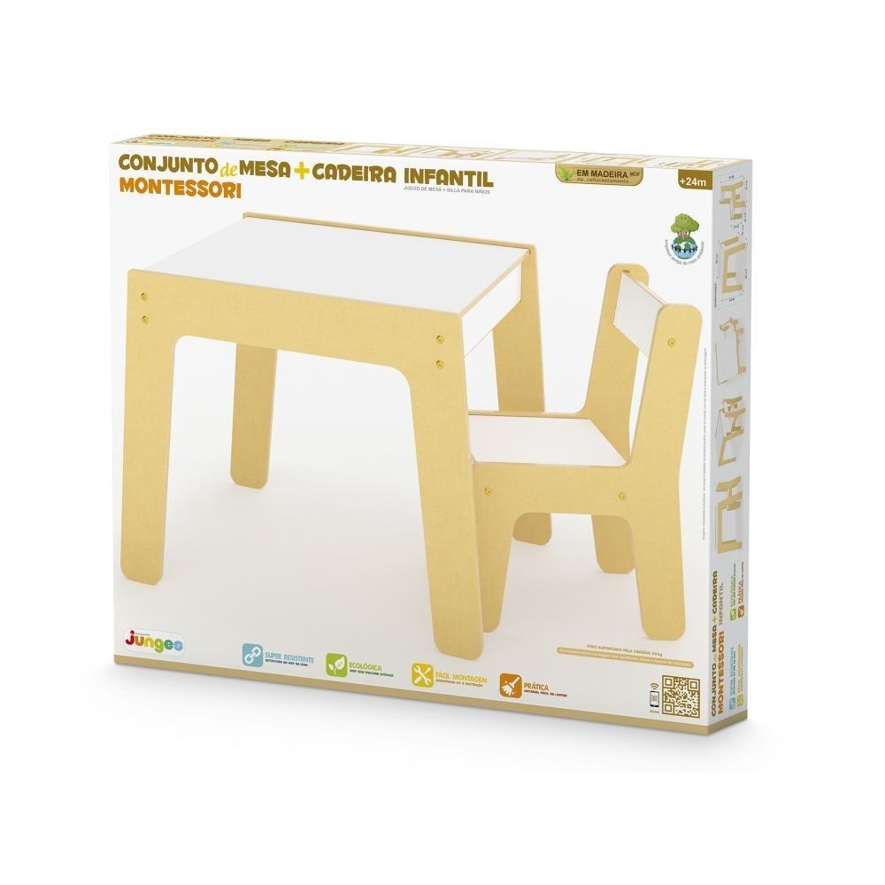 Conjunto de Mesa e Cadeirinha Infantil Montessori