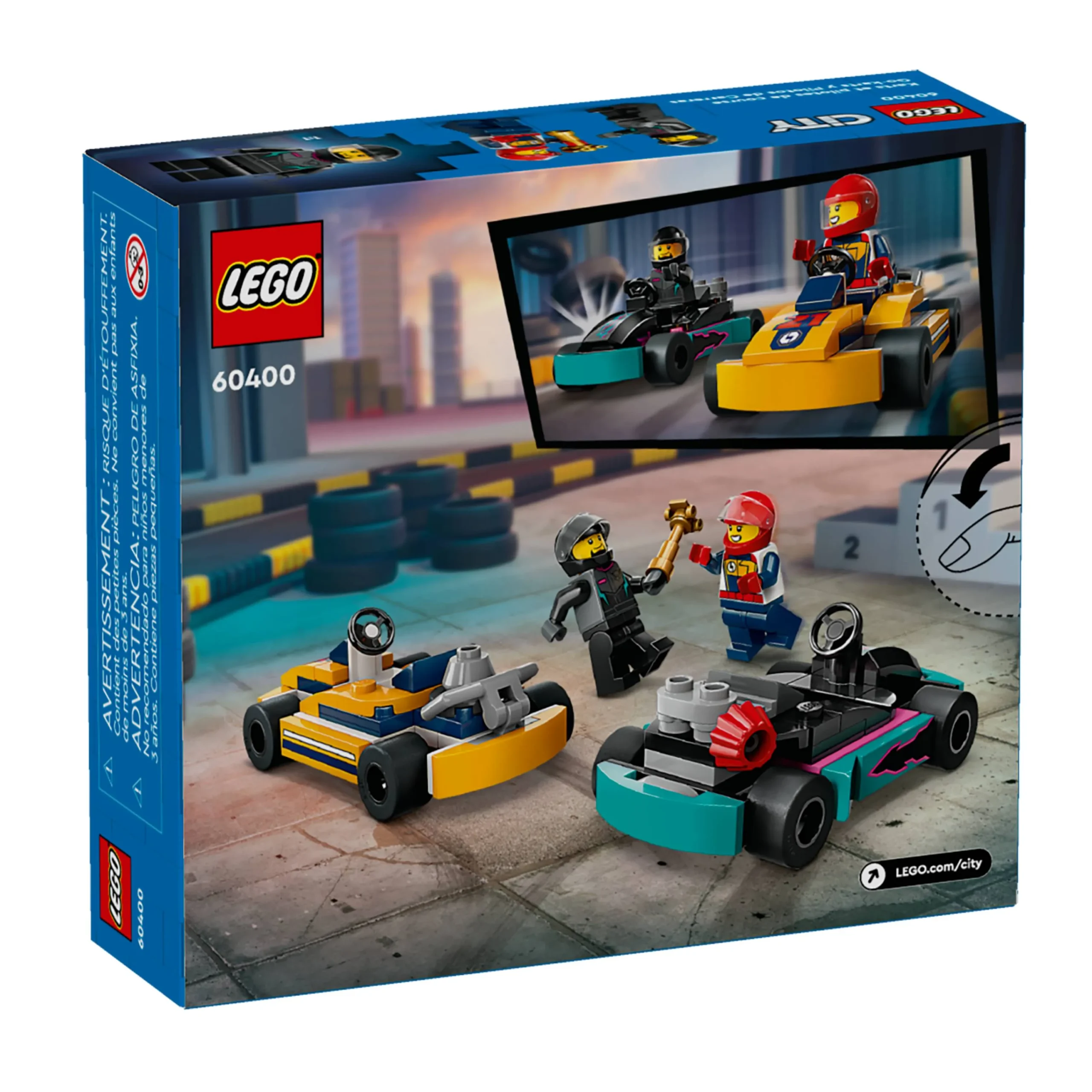 Kart e Pilotos de Corrida Lego City - Imagem 4