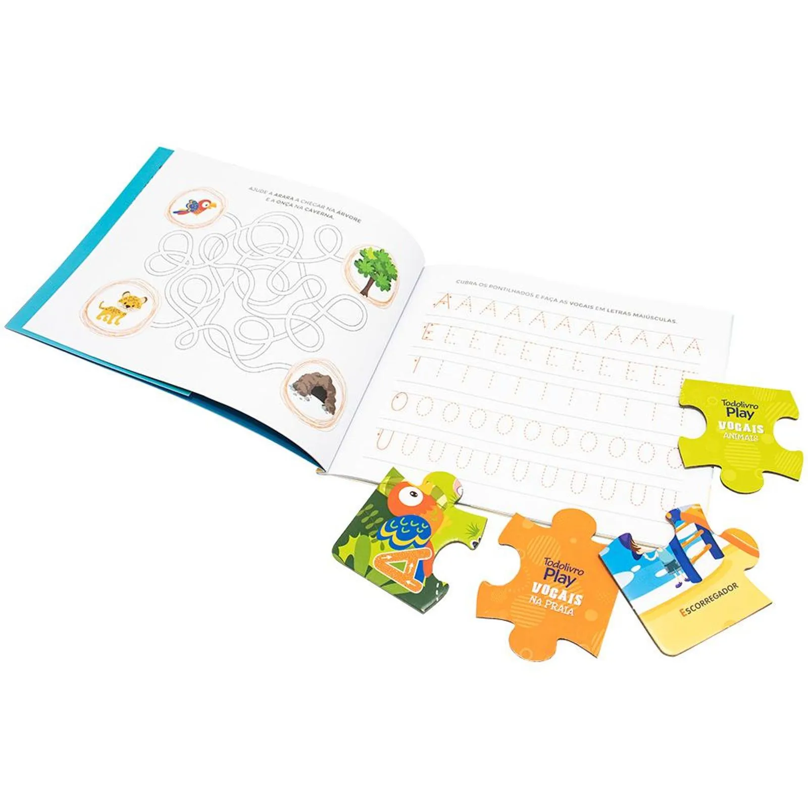 Livro com Quebra-Cabeça Vogais - Imagem 3