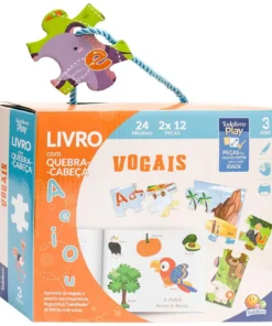 Livro com Quebra-Cabeça Vogais