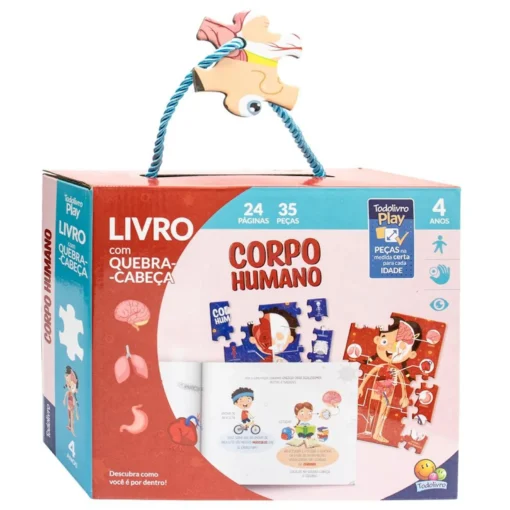 Livro com Quebra-Cabeça Corpo Humano