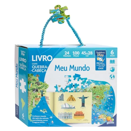 Livro com Quebra-Cabeça Meu Mundo
